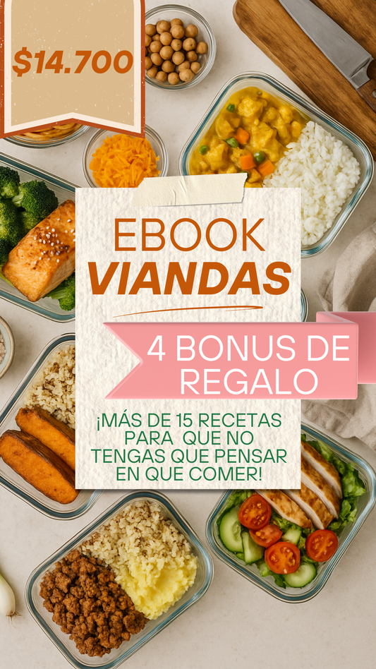 EL EBOOK DE VIANDAS DEFINITIVO + ¡4 BONUS DE REGALO!